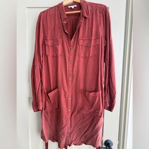 Grace & Lace Rust Shirt Dress